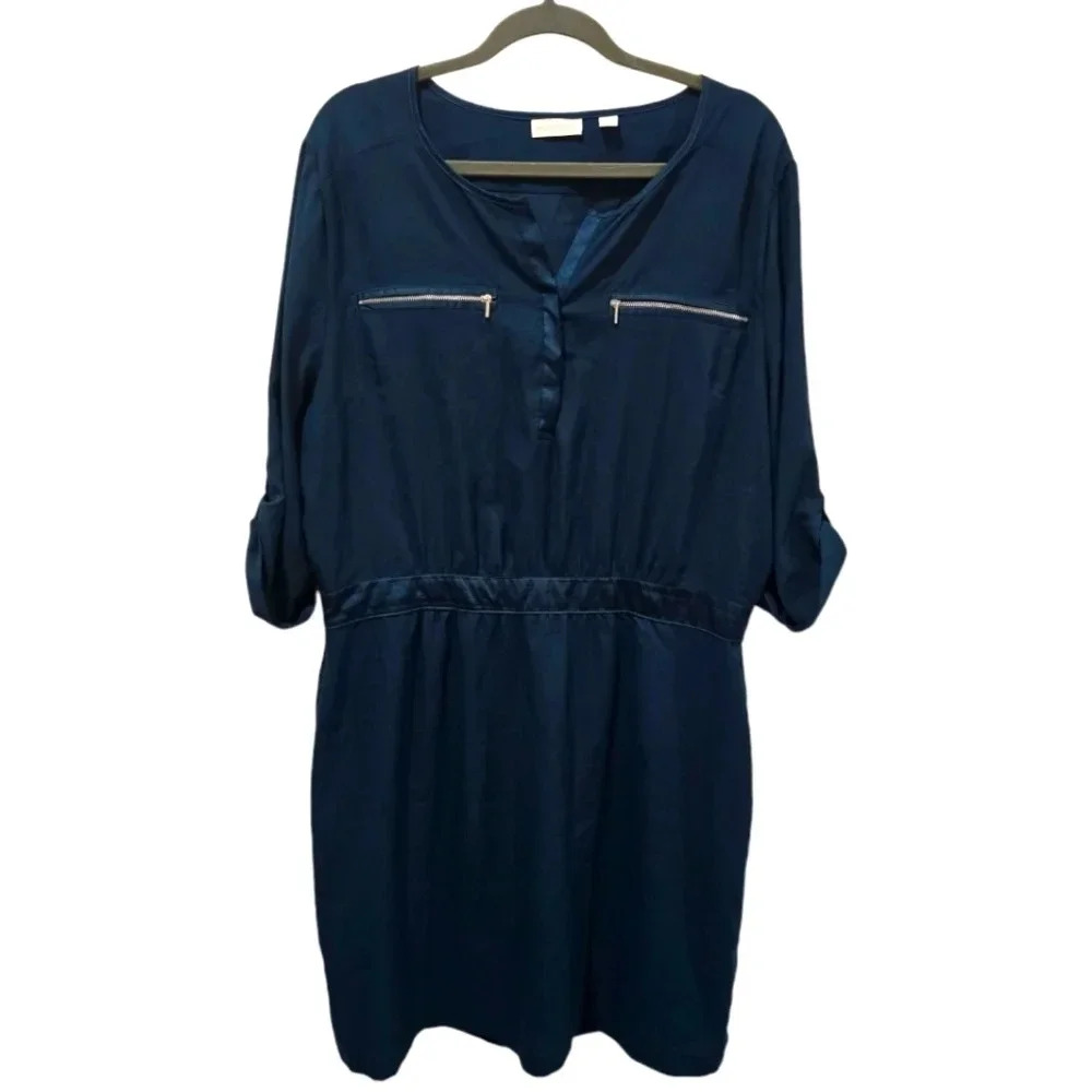 EUC New York & Company, XL Blue Dress NY & Co knee length